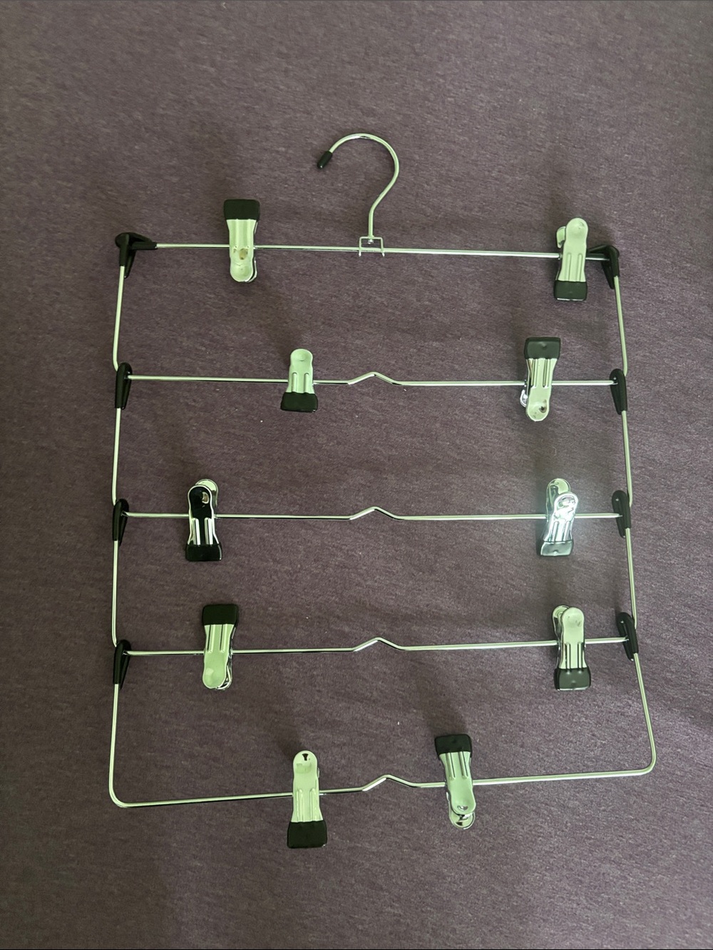 Multi-Tier Metal Clip Hanger - Silver